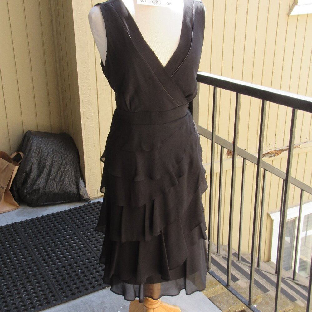 #182  NEW WOMEN'S CHIFFON LAYERED DRESS BY COLLECTION  (SIZE 16)